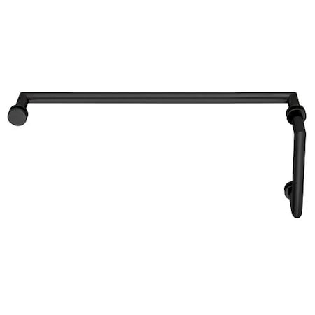 Cr Laurence Matte Black MT Series Combination 8-in Pull Handle 18-in Towel Bar MT8X18MBL
